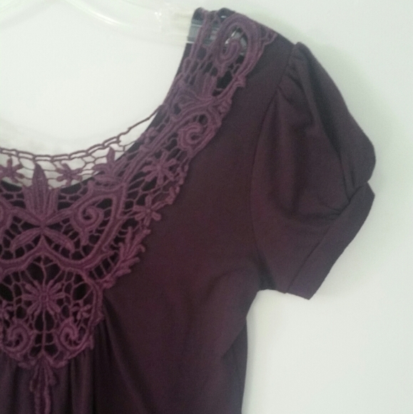 Smart Set Back Lace Top Purple - Picture 8 of 11